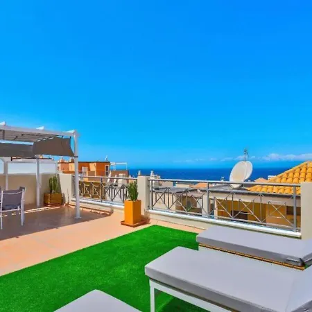 Lägenhet Panoramic Ocean View 3 Bedroom Retreat With Pool In Costa Adeje By Aqua Vista Tenerife